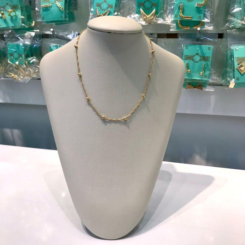 CHOKER MINI ESFERA BANHADO A OURO