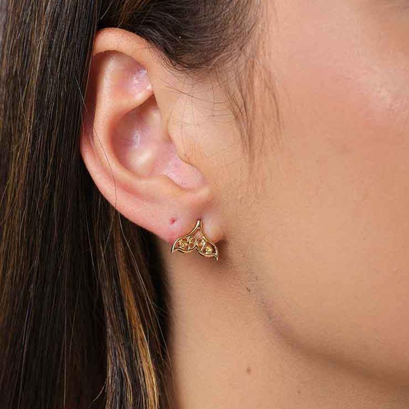 BRINCO RABO DE SEREIA BANHADO A OURO