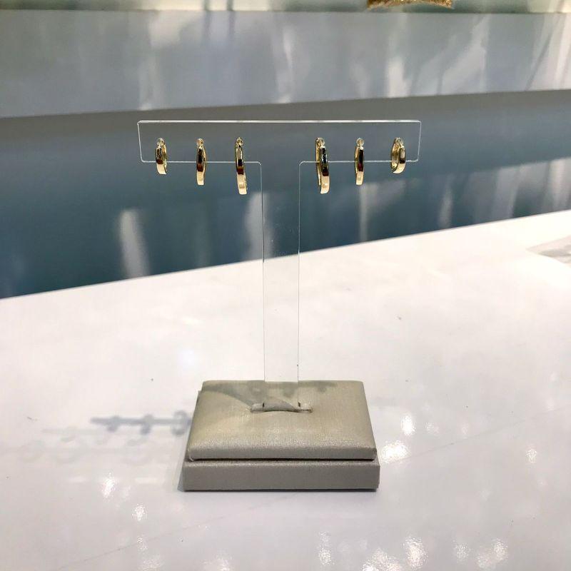 TRIO TULIPA LISO BANHADO A OURO