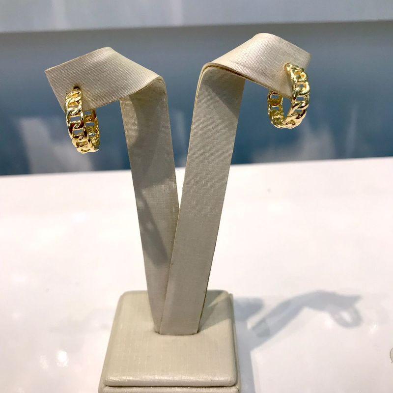 ARGOLA DE ELOS BANHADO A OURO