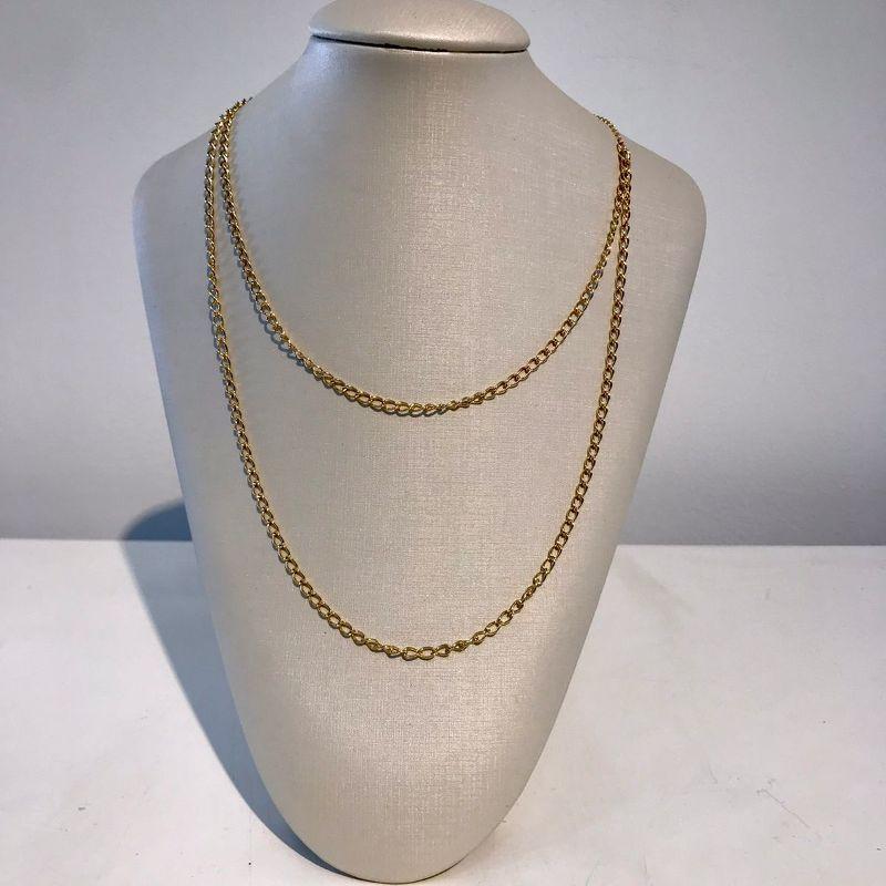 COLAR DUPLO DE ELOS BANHADO A OURO