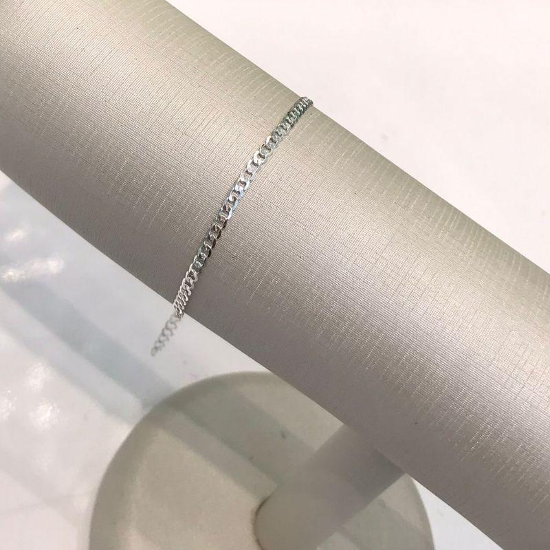 PULSEIRA FÍGARO MASCULINA BANHADO A PRATA