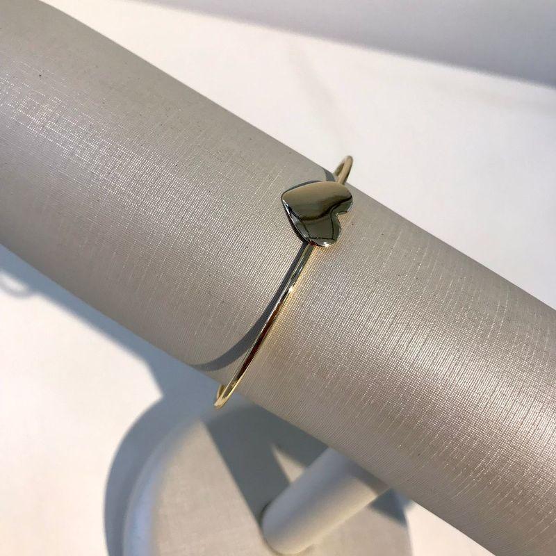 BRACELETE ARO CORAÇÃO BANHADO A OURO