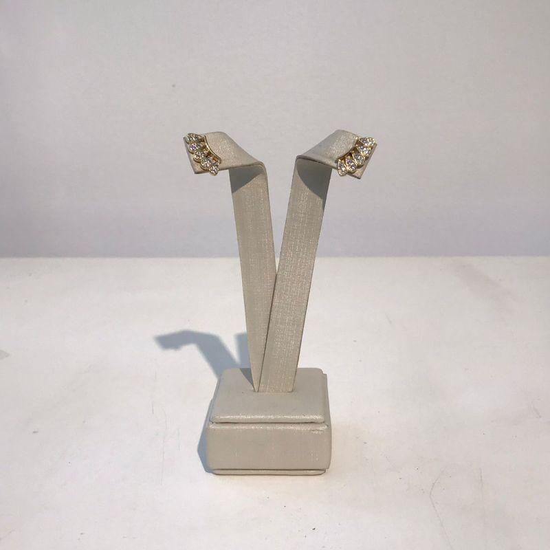 EARCUFF GOTAS EM ZIRCÔNIA BANHADO A OURO