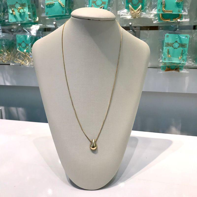 COLAR GOTA BANHADO A OURO