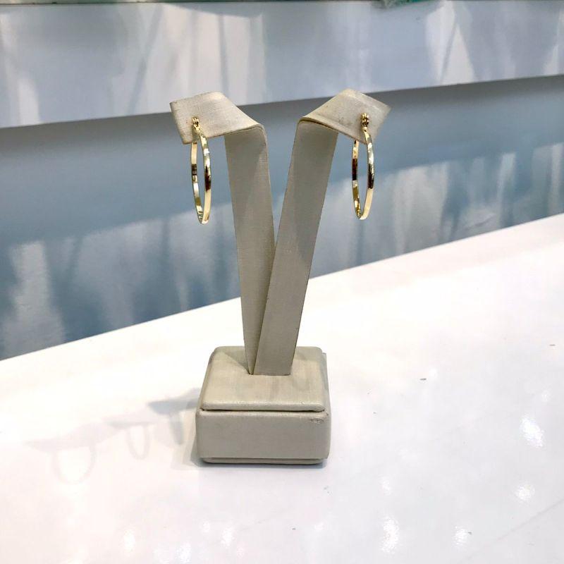 ARGOLA FECHO ITALIANO BANHADO A OURO