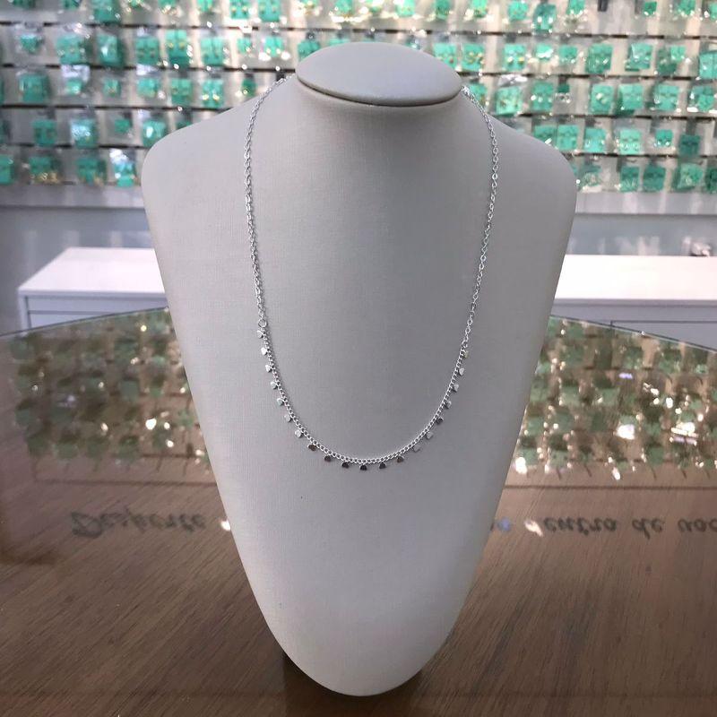 CHOKER CORAÇÃO CARÍCIA BANHADO A PRATA