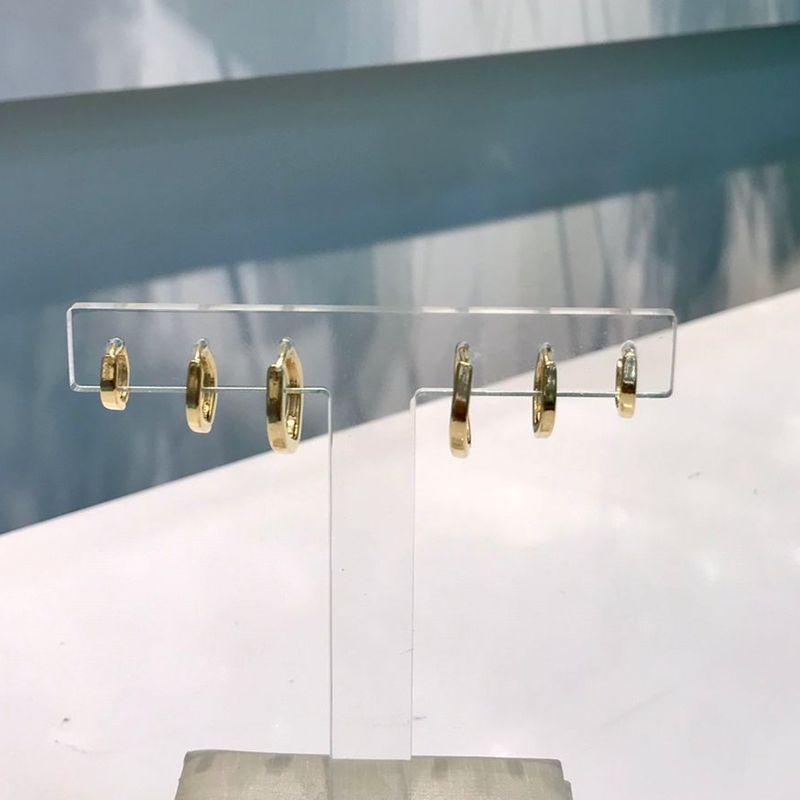 TRIO DE AGOLA TORCIDO BANHADO A OURO