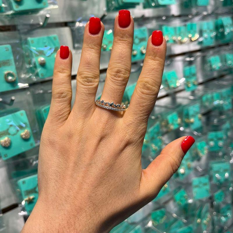 ANEL CORAÇÃO ZIRCÔNIA BANHADO A PRATA