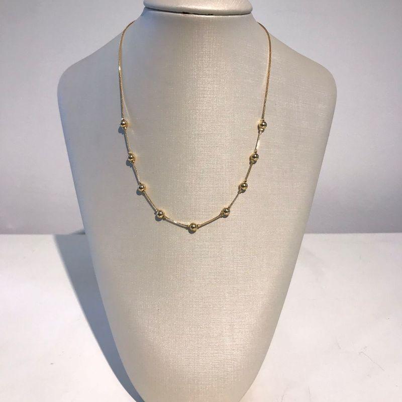 COLAR ESFERAS 40CM BANHADO A OURO
