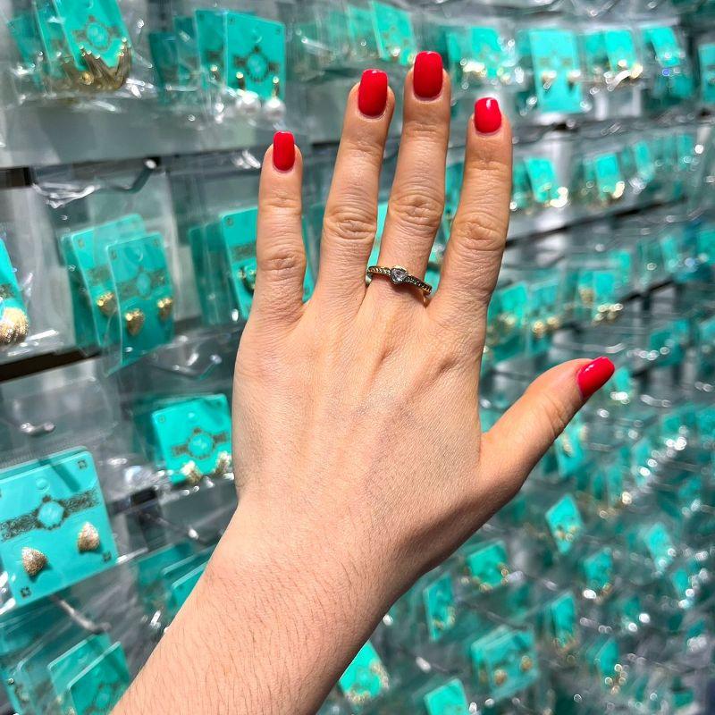 ANEL CORAÇÃO MICRO ZIRCÔNIA BANHADO A OURO