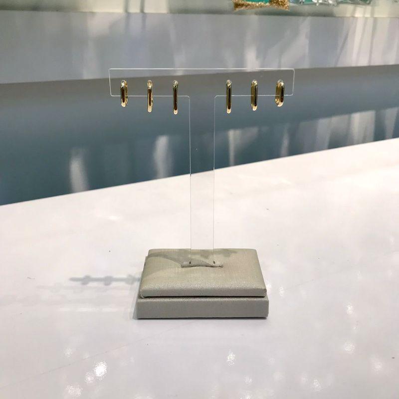 TRIO RETANGULAR BANHADO A OURO