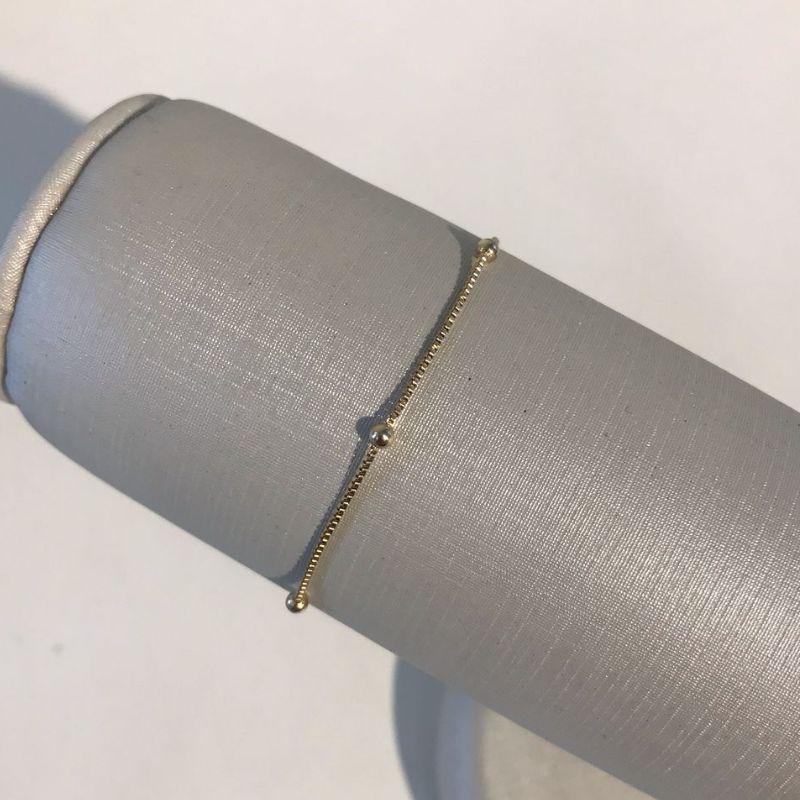 PULSEIRA VENEZIANA MINI ESFERA BANHADO A OURO