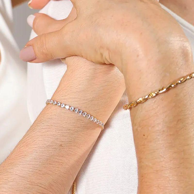 PULSEIRA RIVIERA REGULÁVEL BANHADO A OURO