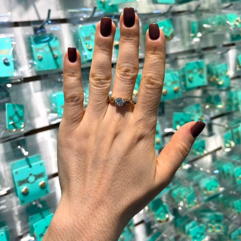 ANEL SOLITÁRIO DESPERTAR BANHADO A OURO