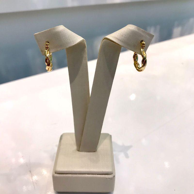 ARGOLA FIOS ENTRELAÇADOS BANHADO A OURO