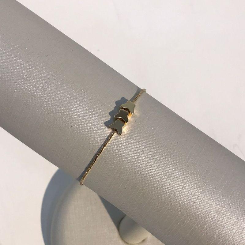 PULSEIRA TRIO DE ESTRELAS BANHADO A OURO