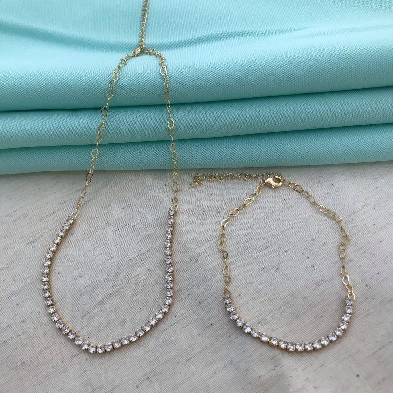 CHOKER RIVIERA BANHADO A OURO