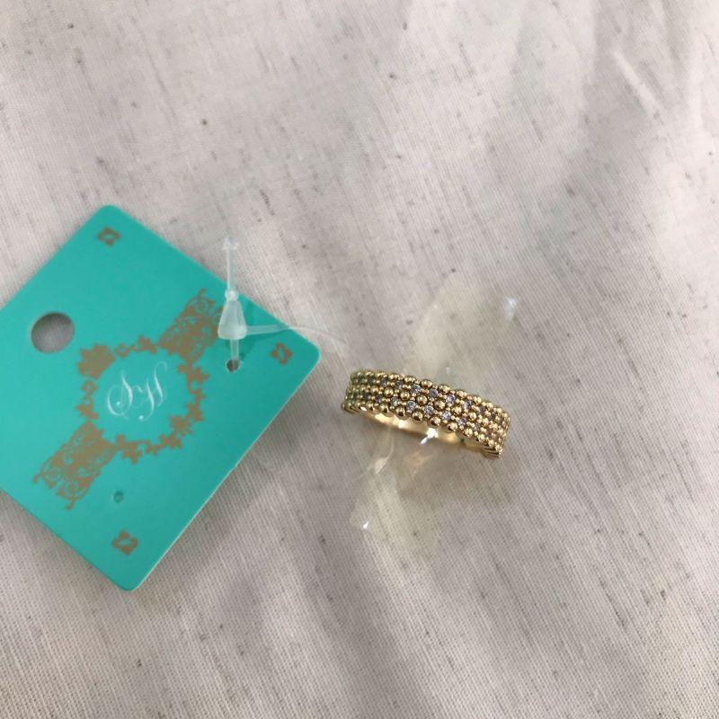 ANEL BELIEVE EM ZIRCÔNIA BANHADO A OURO