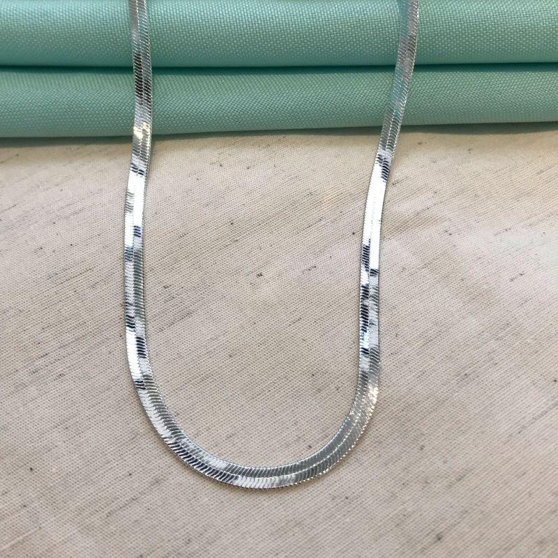 COLAR FITA GLAMOUR BANHADO A PRATA