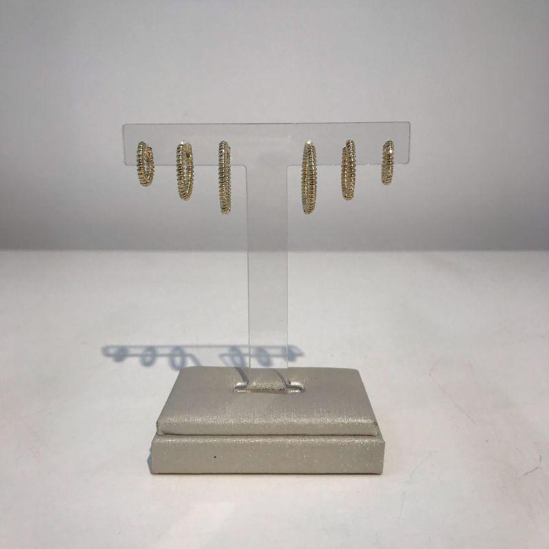 TRIO DE ARGOLA TORCIDO BANHADO A OURO