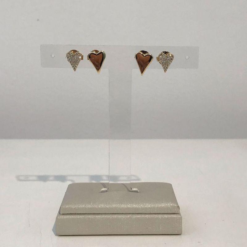 CORAÇÃO DUPLO ZIRCÔNIA BANHADO A OURO