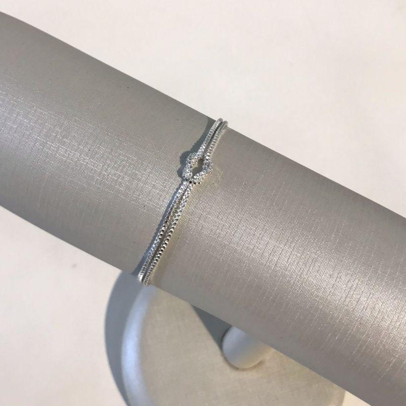 PULSEIRA DUPLA NÓ BANHADO A PRATA