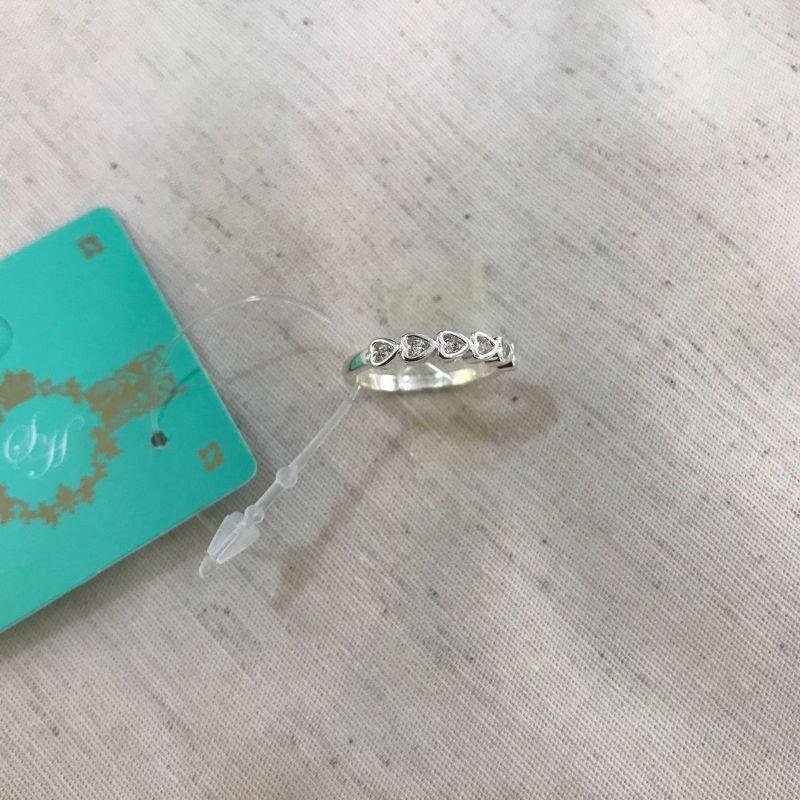 ANEL FALANGE CORAÇÕES BANHADO A PRATA