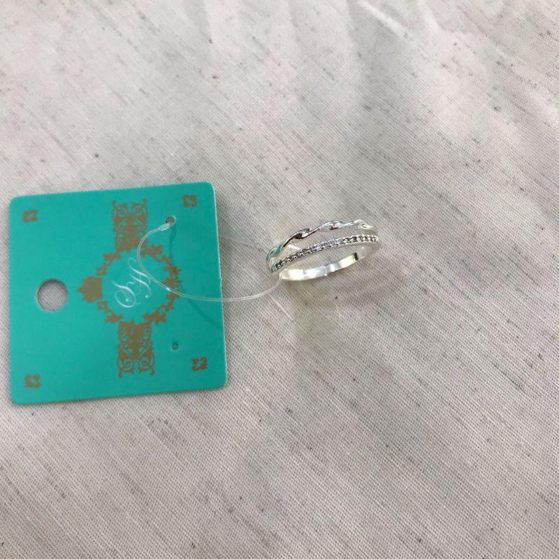 ANEL DUPLO TORCIDO ZIRCÔNIA BANHADO A PRATA