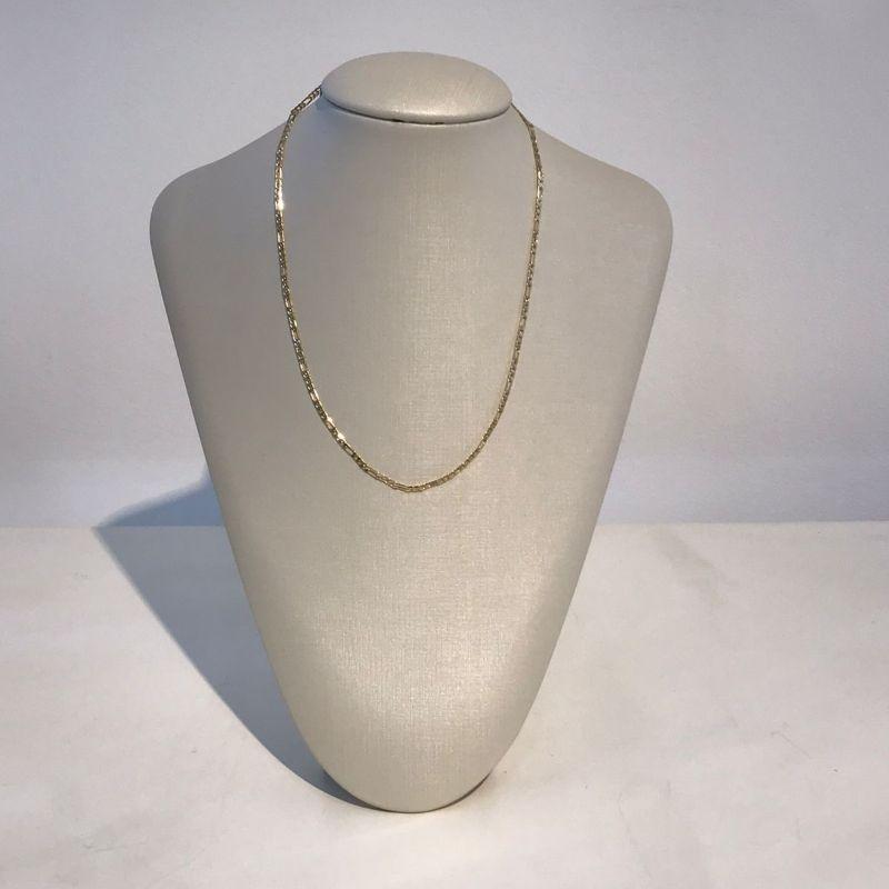 CORRENTE FÍGARO FECHO GAVETA MASCULINA INFANTIL BANHADO A OURO