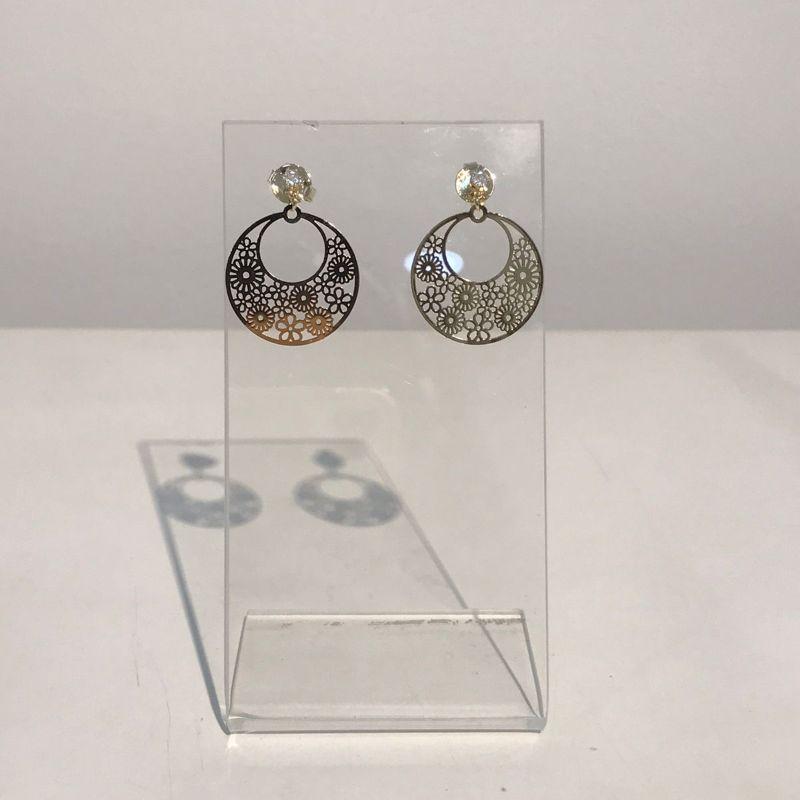 BRINCO REDONDO GARDEN BANHADO A OURO