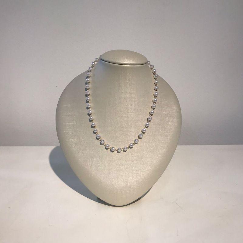 CHOKER PÉROLA BANHADO A OURO