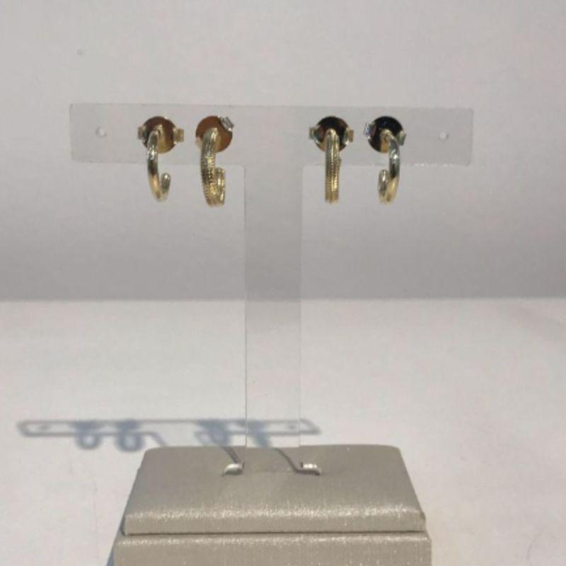 DUPLA ARGOLA SLIM BANHADO A OURO