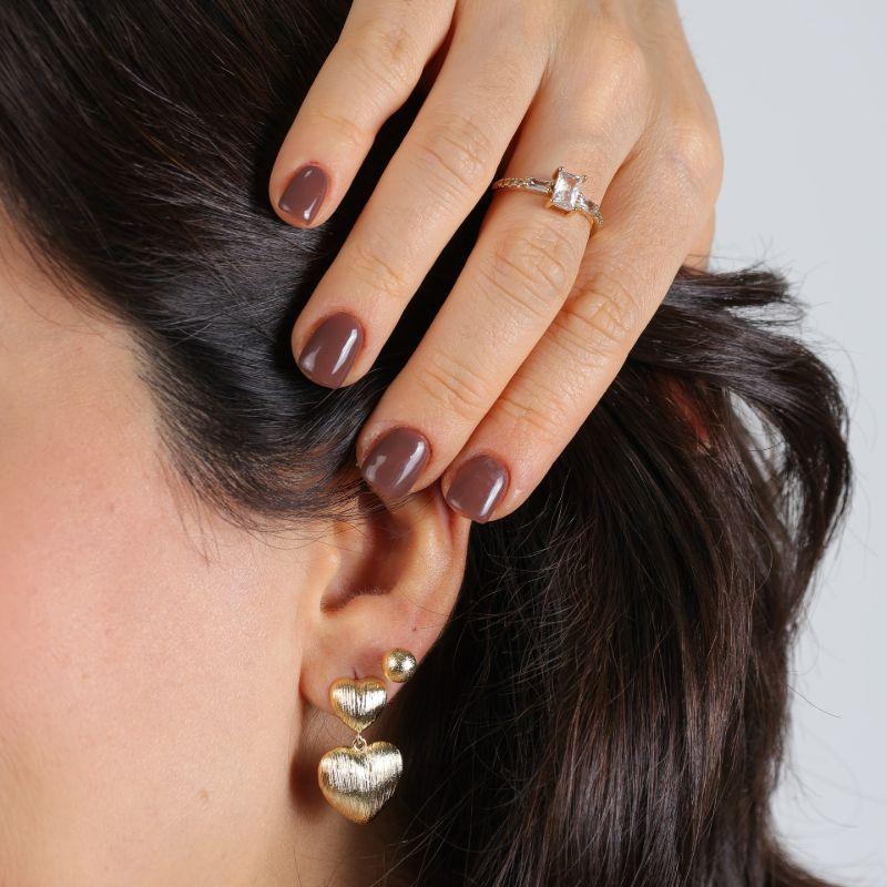 ANEL SOLITÁRIO MAIORCA EM ZIRCÔNIA BANHADO A OURO