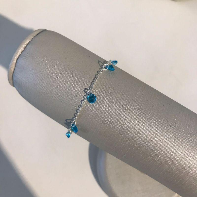 PULSEIRA TIFFANY AZUL BANHADO A PRATA