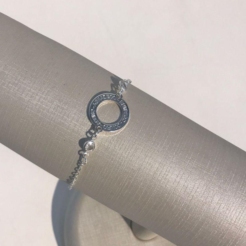 PULSEIRA PALAVRAS DE FÉ BANHADO A PRATA