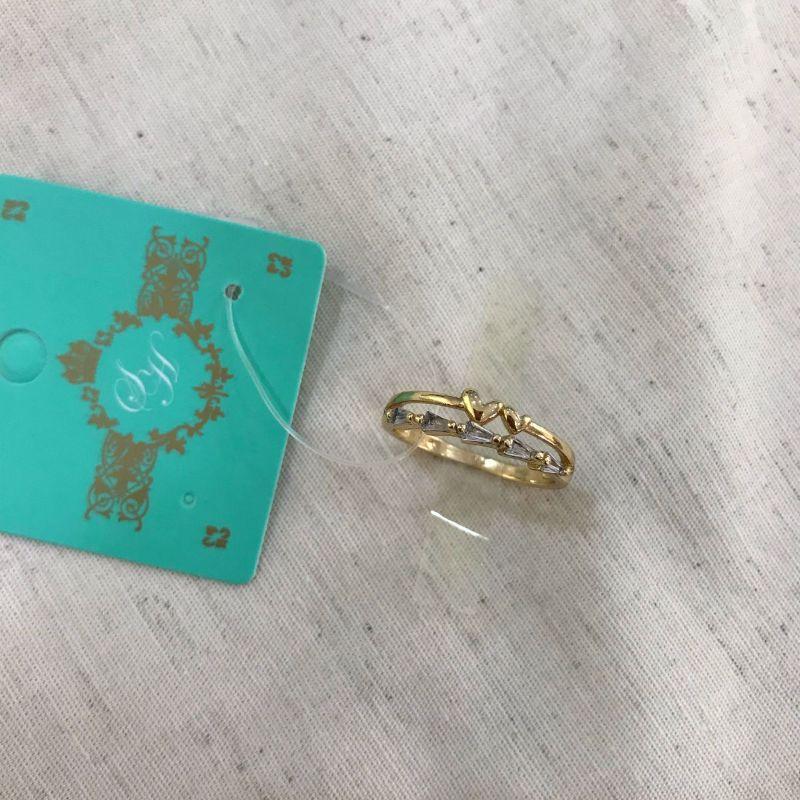 ANEL FARFALLE ZIRCÔNIA BANHADO A OURO