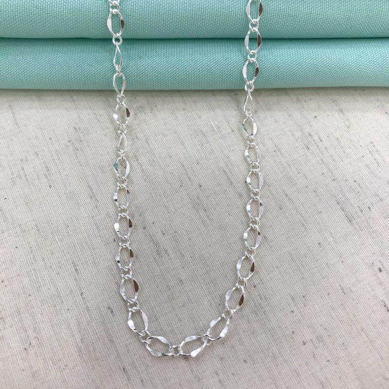 CHOKER ELOS ONDULADOS BANHADO A PRATA