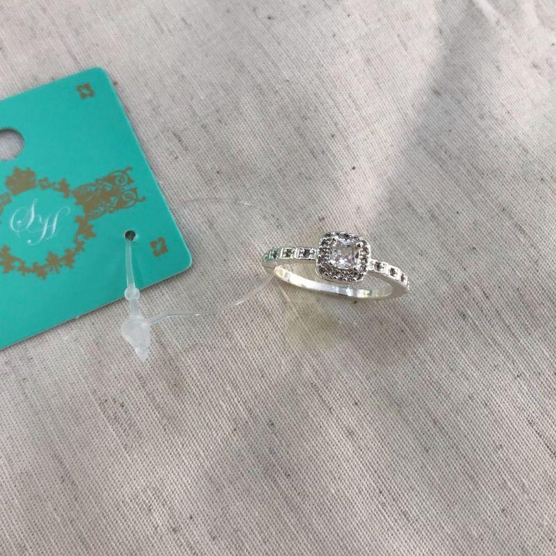 ANEL SOLITÁRIO ZIRCÔNIA BANHADO A PRATA