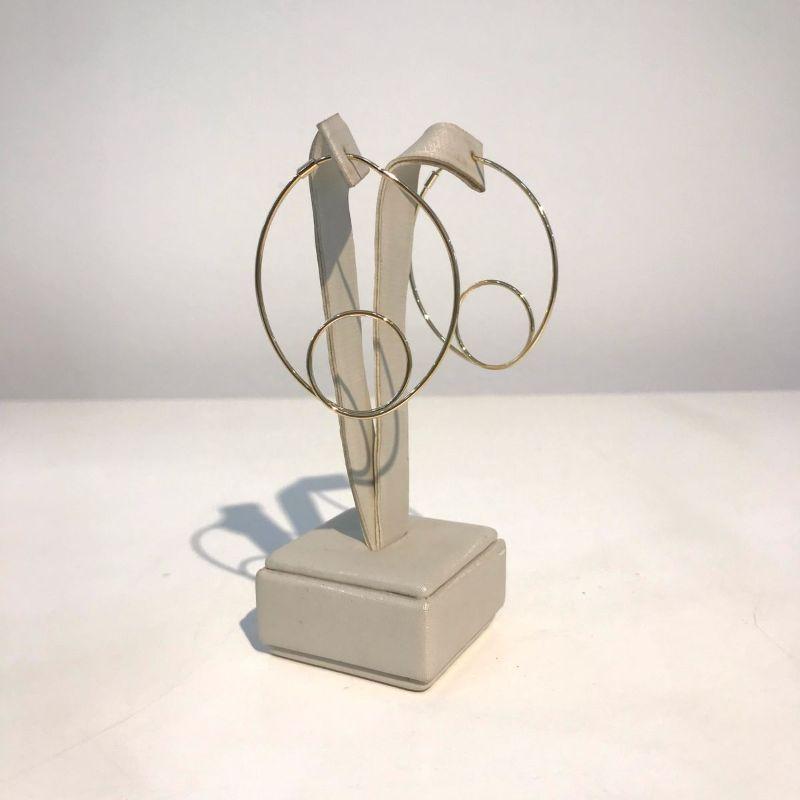 ARGOLA DUPLA MOVIMENTO BANHADO A OURO