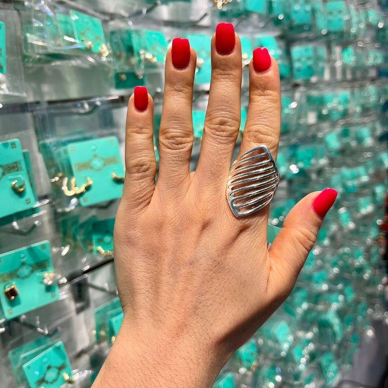 MAXI ANEL LIBERTY BANHADO A PRATA