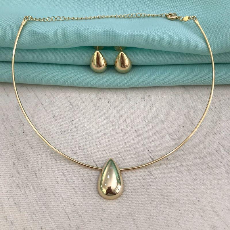 PINGENTE GOTA GOLD BANHADO A OURO