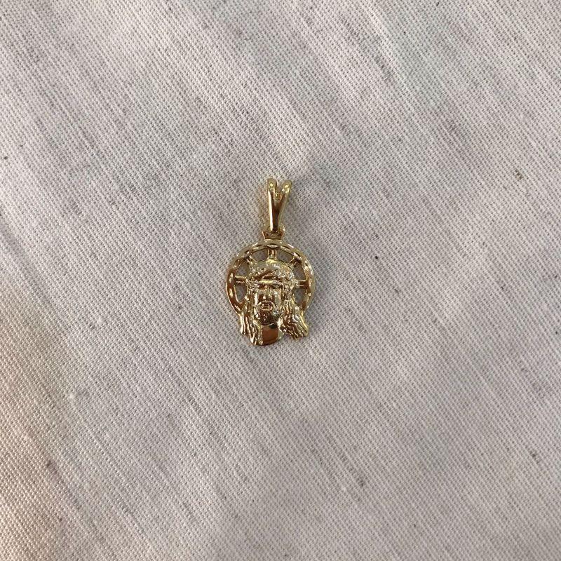 PINGENTE JESUS CRISTO BANHADO A OURO