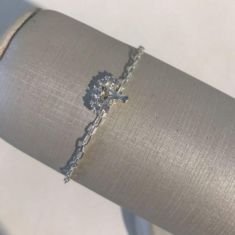 PULSEIRA ÁRVORE DA VIDA CARTIER BANHADO A PRATA