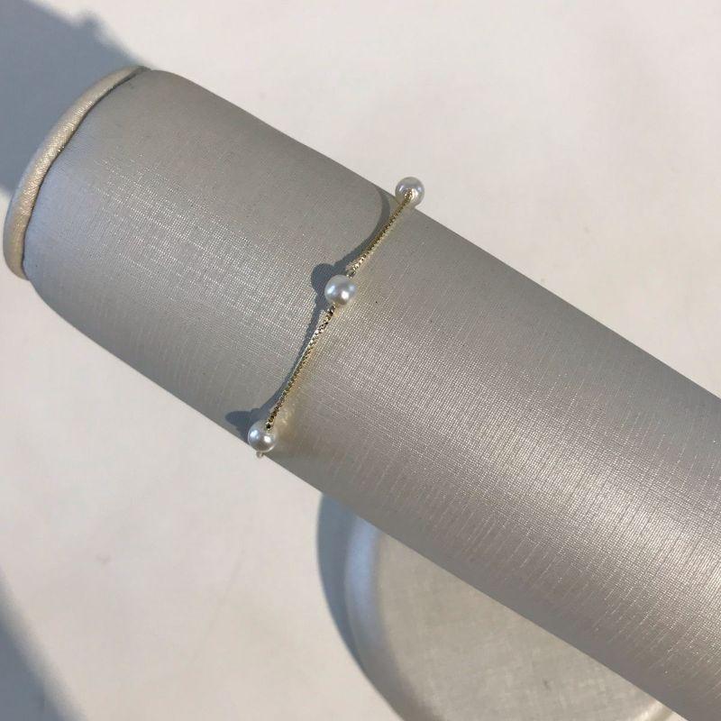 PULSEIRA DE PÉROLA REGULÁVEL BANHADO A OURO