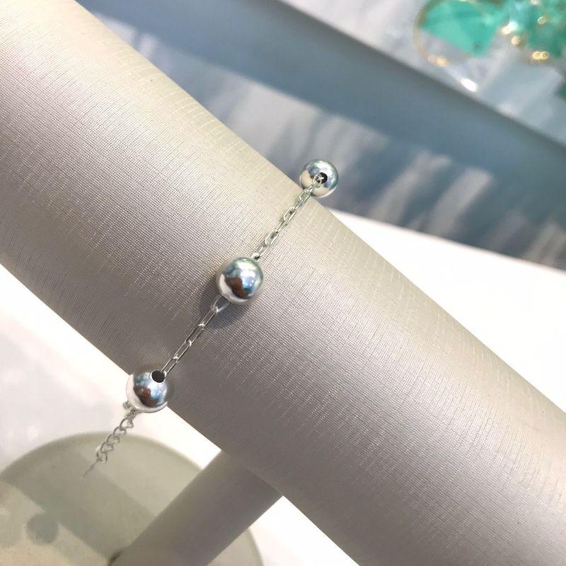 PULSEIRA ESFERA CORRENTE CARTIER BANHADO A PRATA