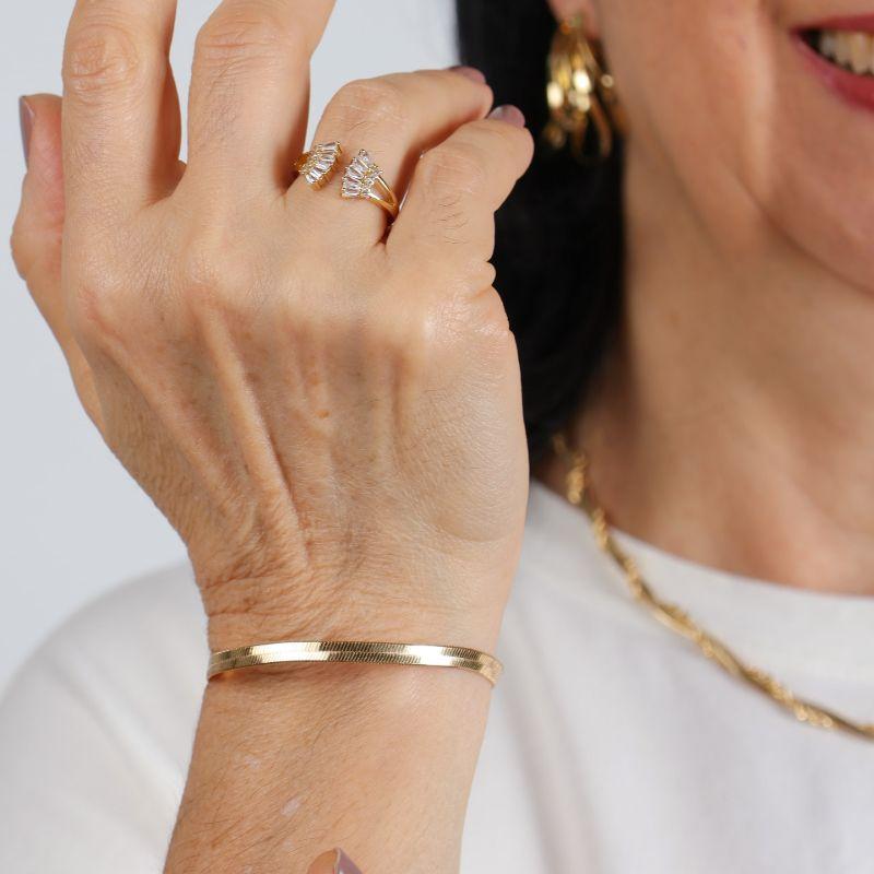 PULSEIRA FITA GLAMOUR BANHADO A OURO