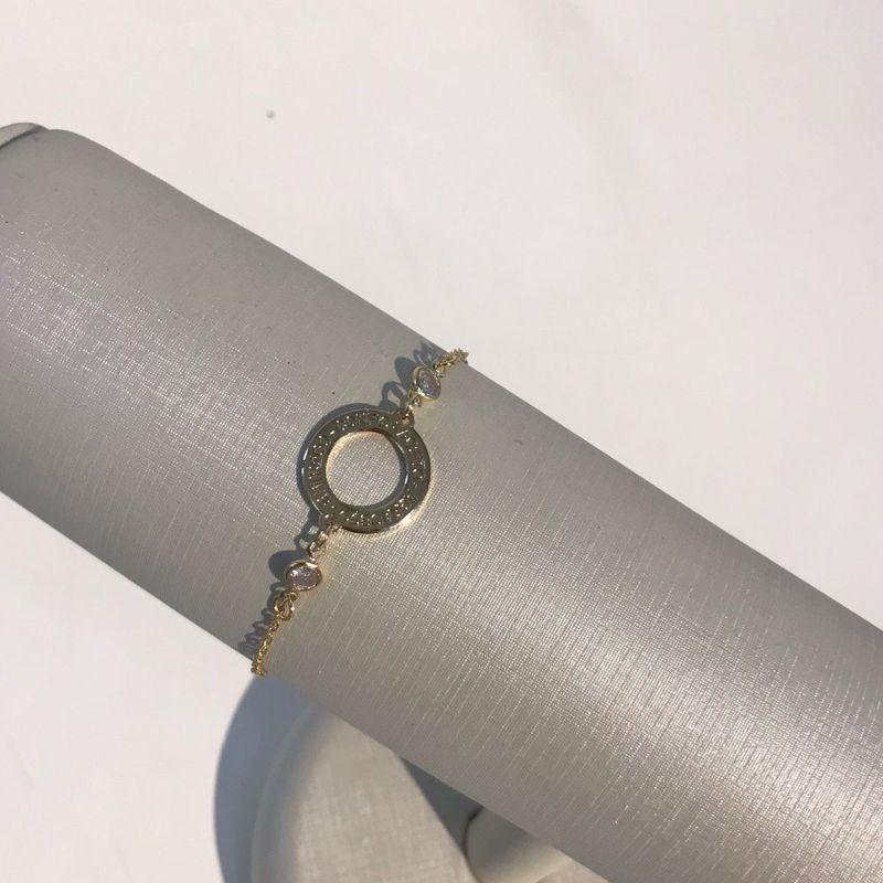 PULSEIRA PALAVRAS DE FÉ BANHADO A OURO