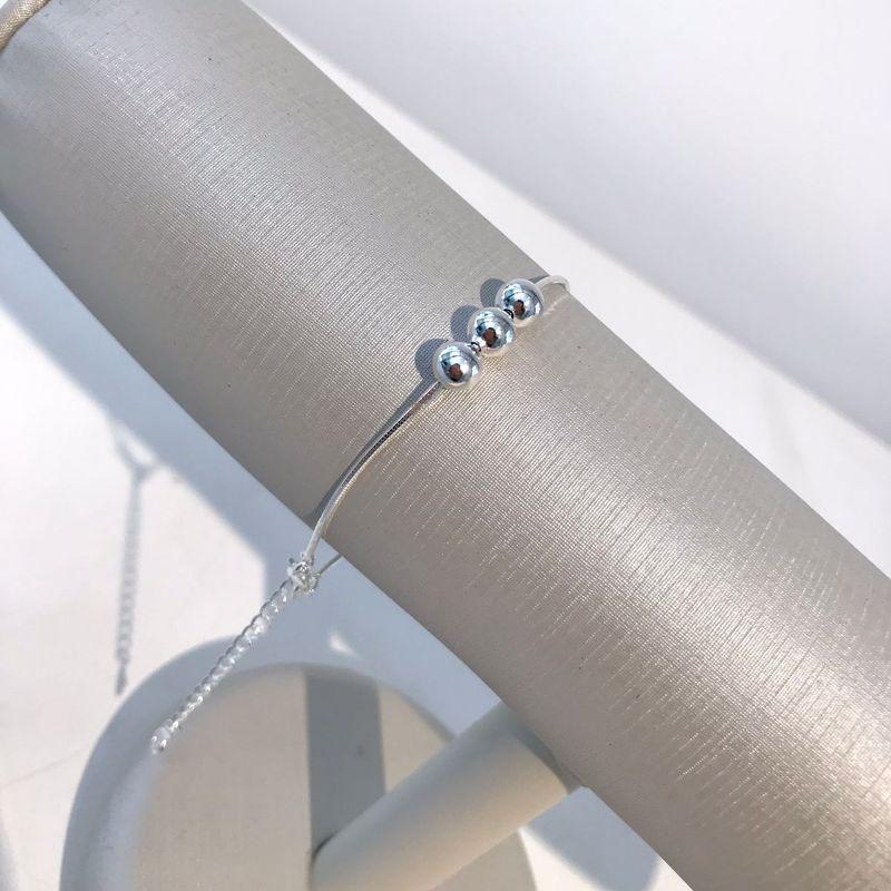 PULSEIRA TRIO DE ESFERAS BANHADO A PRATA