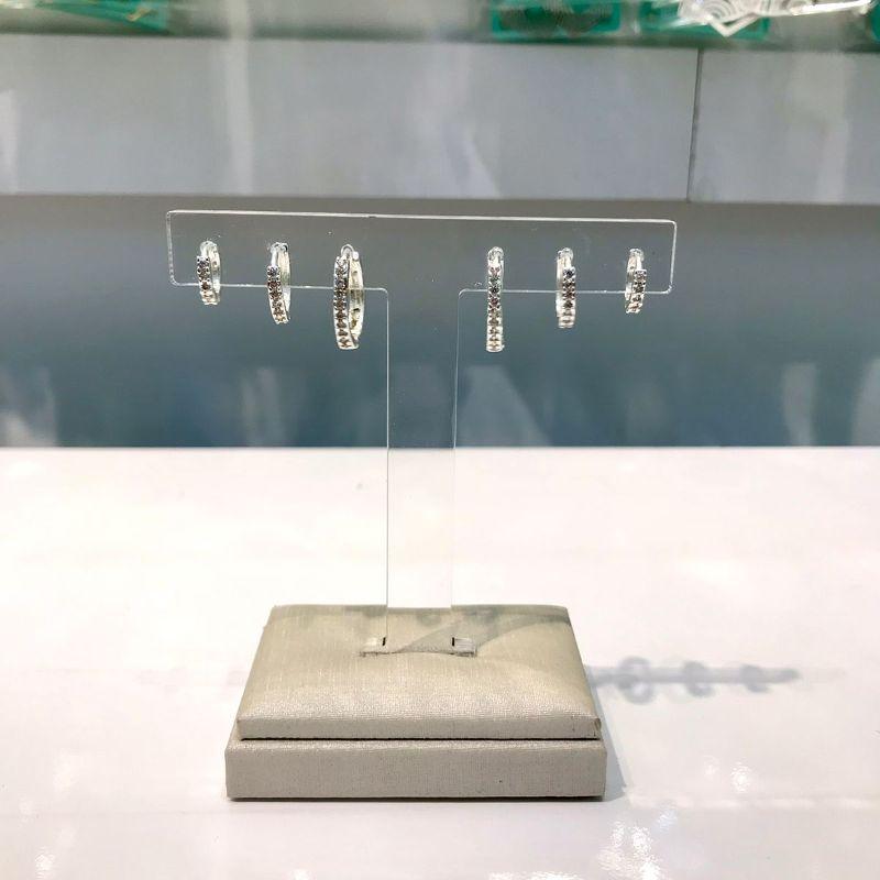 TRIO DE ARGOLA EM ZIRCÔNIA BANHADO A PRATA